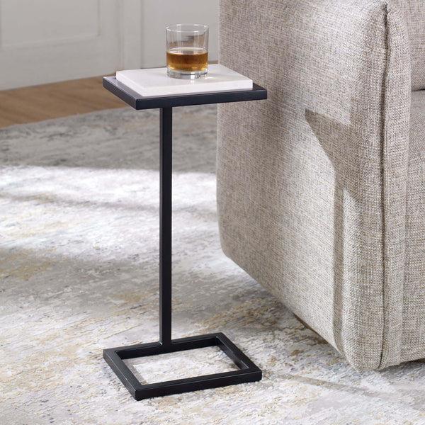 Safavieh Home Decor Accent Table Satin Black White Top
