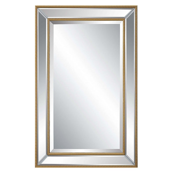 safavieh Home Decor Bevel Mirror - Frame With Gold Beading