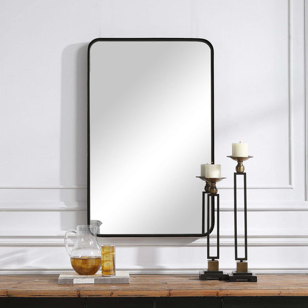 Safavieh Home Decor Contemporary Metal Frame Mirror - Black
