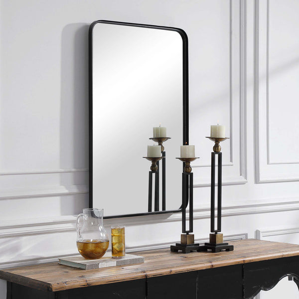 Safavieh Home Decor Contemporary Metal Frame Mirror - Black