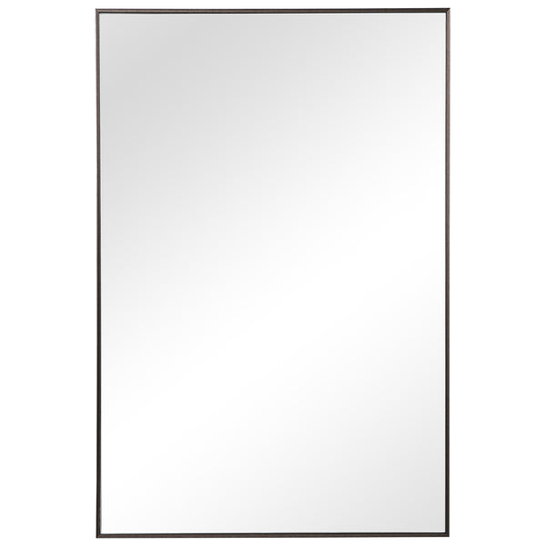 safavieh Home Decor Contemporary Thin Frame Mirror - Gunmetal