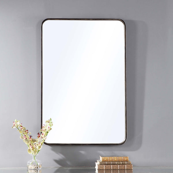 Safavieh Home Decor Mirror - Finished In A Rich Dark Bronze