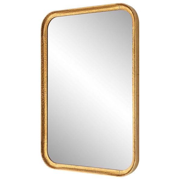 Safavieh Home Decor Mirror - Lightly Antiqued Gold Leaf With Glaze