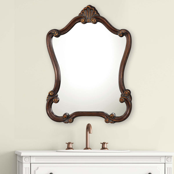 Safavieh Home Decor Mirror - Lightly Distressed Bronze Finish