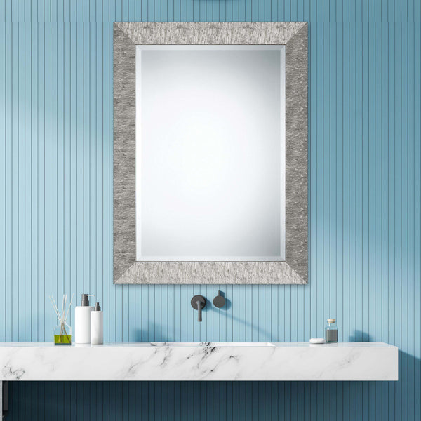 Safavieh Home Decor Mirror Textured Surface - Metallic Silver Finish