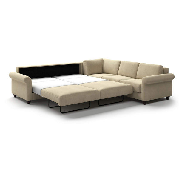 Safavieh Hugo King Sectional Sleeper - Atlantic 03 - 104/9 Wenge | Luonto Furniture - HUGO-DNT+L+B-ATLA/03-104/9-WE
