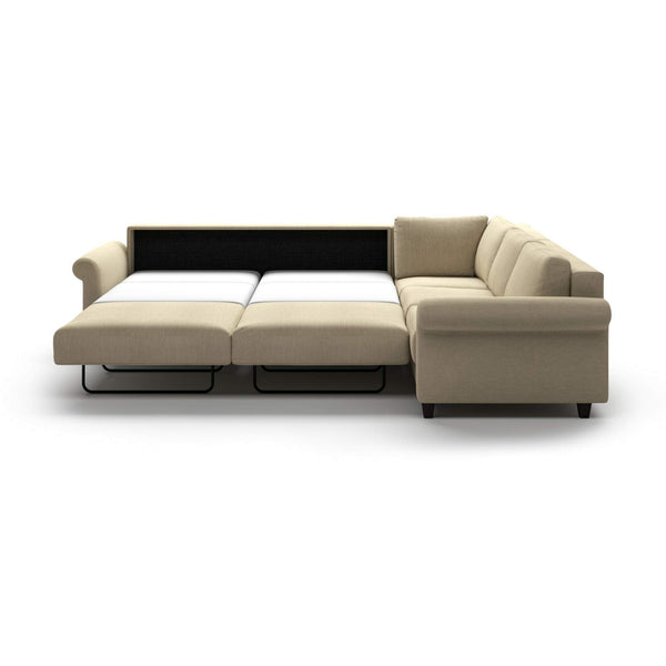 Safavieh Hugo King Sectional Sleeper - Atlantic 03 - 104/9 Wenge | Luonto Furniture - HUGO-DNT+L+B-ATLA/03-104/9-WE