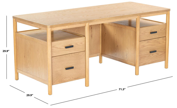 Safavieh Jaylessa Wood 4 Drawer Desk | Safavieh Couture - SFV4230