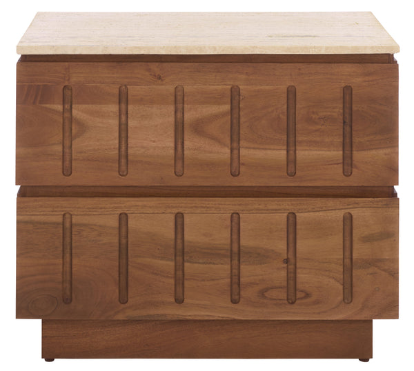 safavieh Kaylissa Travertine Nightstand | Safavieh Couture - SFV9757