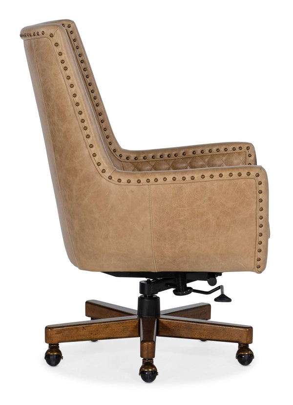 Safavieh Kent Executive Swivel Tilt Chair - Brown | Hooker Furniture - EC206-081