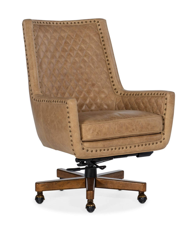 safavieh Kent Executive Swivel Tilt Chair - Brown | Hooker Furniture - EC206-081