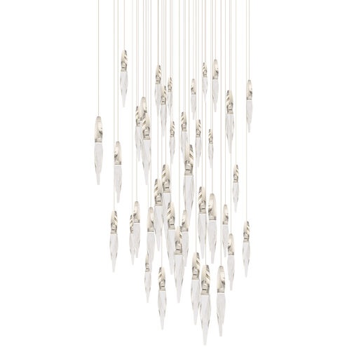 safavieh Kindjal 41 Multi-Light Pendant (Square Canopy) in Polished Nickel with Clear Optic Crystal | Schonbek - BPD13241S-PN