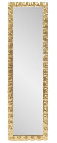 safavieh La Bailadora Bright Gold Ruffled Metal Dressing Mirror | Howard Elliot - HE170028