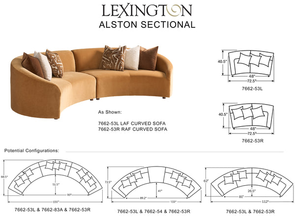 Safavieh La Costa - Alston Sectional | Lexington Furniture - 7662-50S-61