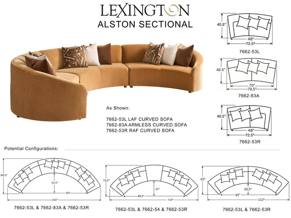 Safavieh La Costa - Alston Sectional | Lexington Furniture - 7662-50S-60