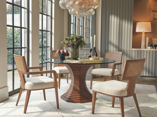 Safavieh La Costa - Cabrillo 54-Inch Glass Top Dining Table | Lexington Furniture - 420-874-54C