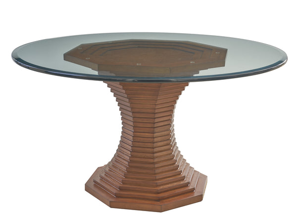 safavieh La Costa - Cabrillo 54-Inch Glass Top Dining Table | Lexington Furniture - 420-874-54C