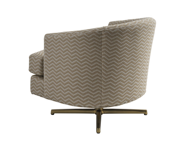 Safavieh La Costa - Graves Swivel Chair - Brass | Lexington Furniture - 7654-11BSW-60