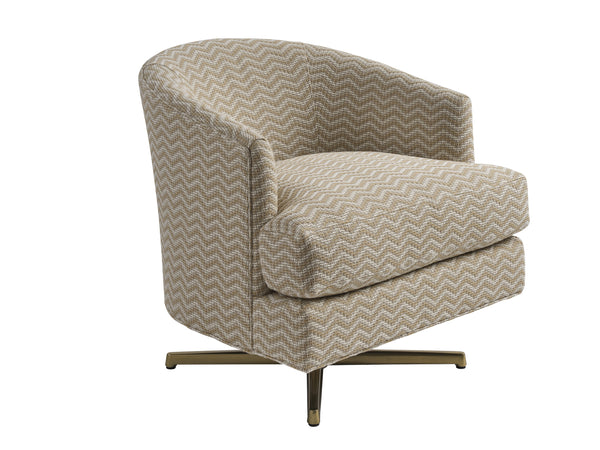 safavieh La Costa - Graves Swivel Chair - Brass | Lexington Furniture - 7654-11BSW-60