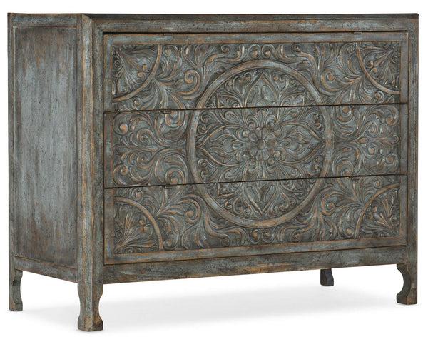 Safavieh La Grange Lockhart Three-Drawer Accent Chest - Blue | Hooker Furniture - 6960-50007-45