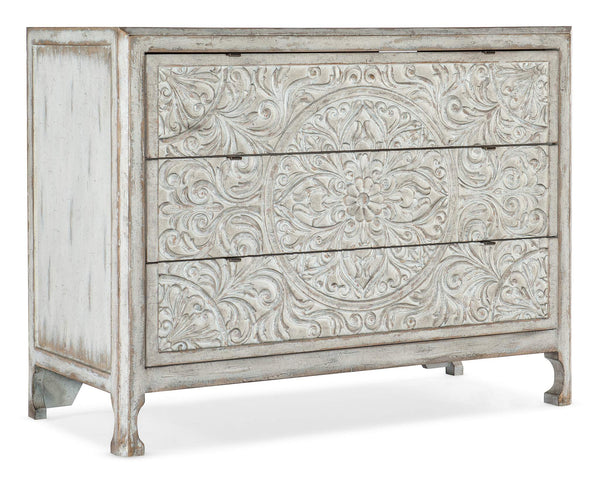 safavieh La Grange Lockhart Three-Drawer Accent Chest - White/Cream/Beige | Hooker Furniture - 6960-50007-02