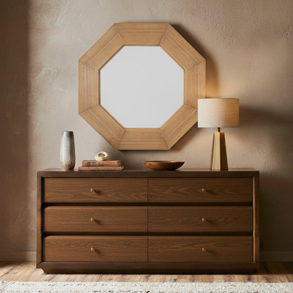 Safavieh Lacarlo Octagan Wood Mirror | Safavieh Couture - CMI4003