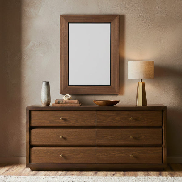 Safavieh Lacarlo Rectangle Wood Mirror | Safavieh Couture - CMI4004
