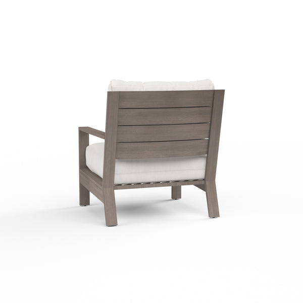 Safavieh Laguna Club Chair In Canvas Flax No Welt - Driftwood | Sunset West - SW3501-21-FLAX-STKIT
