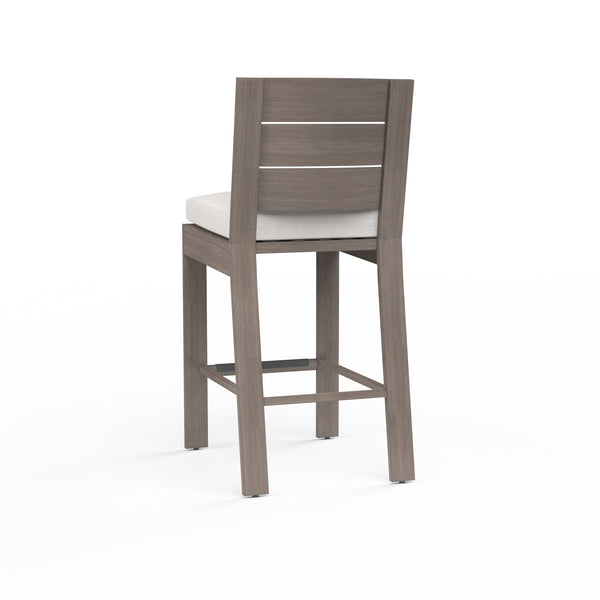 Safavieh Laguna Counter Stool In Canvas Flax No Welt - Driftwood | Sunset West - SW3501-7C-FLAX-STKIT
