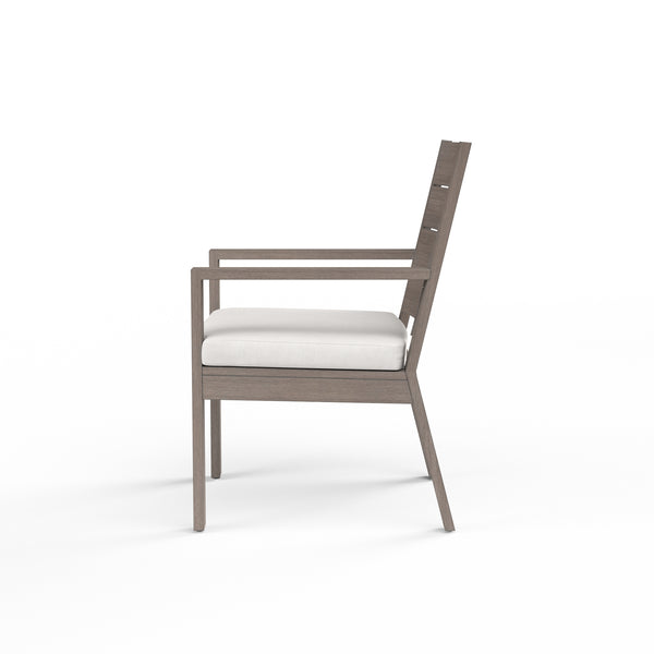 Safavieh Laguna Dining Chair In Canvas Flax No Welt - Driftwood | Sunset West - SW3501-1-FLAX-STKIT