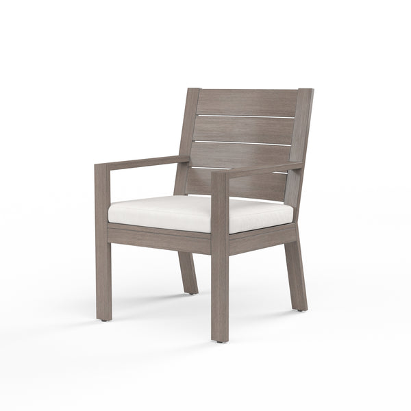 safavieh Laguna Dining Chair in Canvas Flax No Welt - Driftwood | Sunset West - SW3501-1-FLAX-STKIT