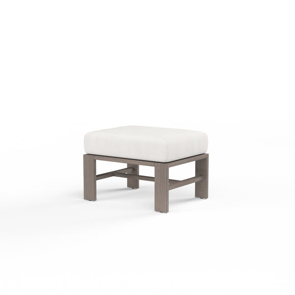 safavieh Laguna Ottoman in Canvas Flax No Welt - Driftwood | Sunset West - SW3501-OTT-FLX-STKIT