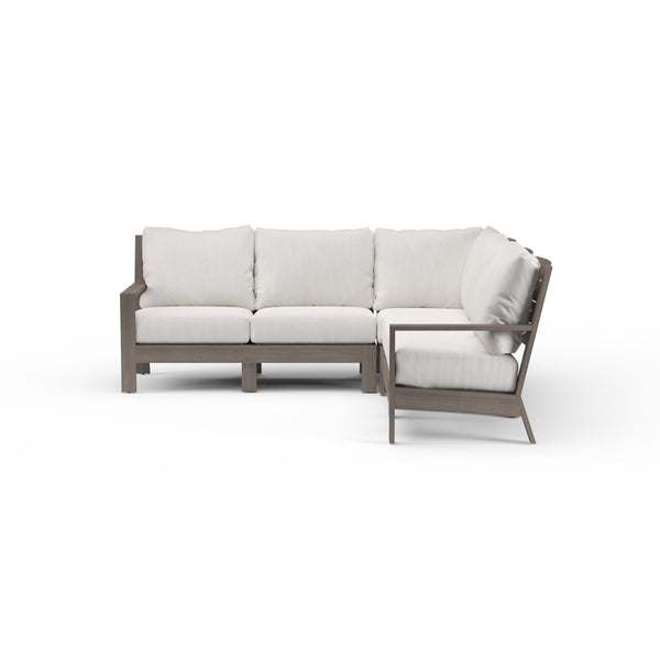Safavieh Laguna Sectional In Canvas Flax No Welt - Driftwood | Sunset West - SW3501-SEC-FLX-STKIT