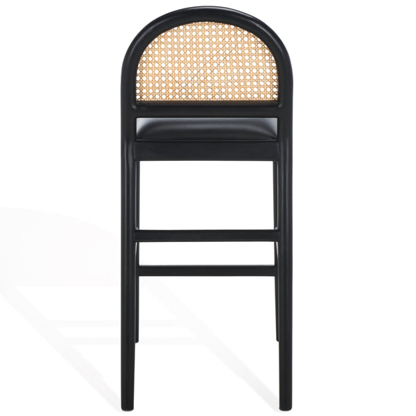 Safavieh Laylie Rattan & Leather Counter Stool | Safavieh Couture - SFV1608