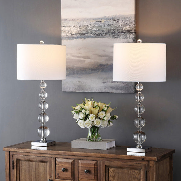 Safavieh Liam 29 Inch H Stacked Crystal Ball Lamp (Set Of 2) | Safavieh - LIT4112