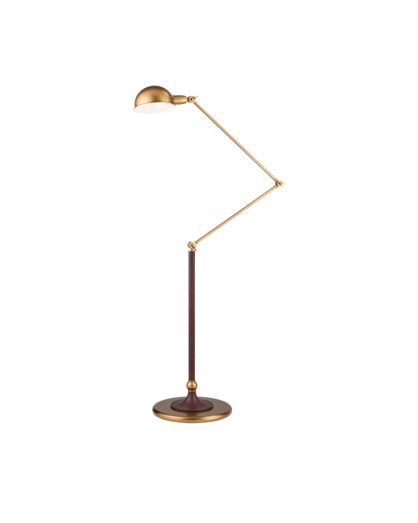 safavieh Libretto Floor Lamp - Brown | Currey & Co - 8000-0162