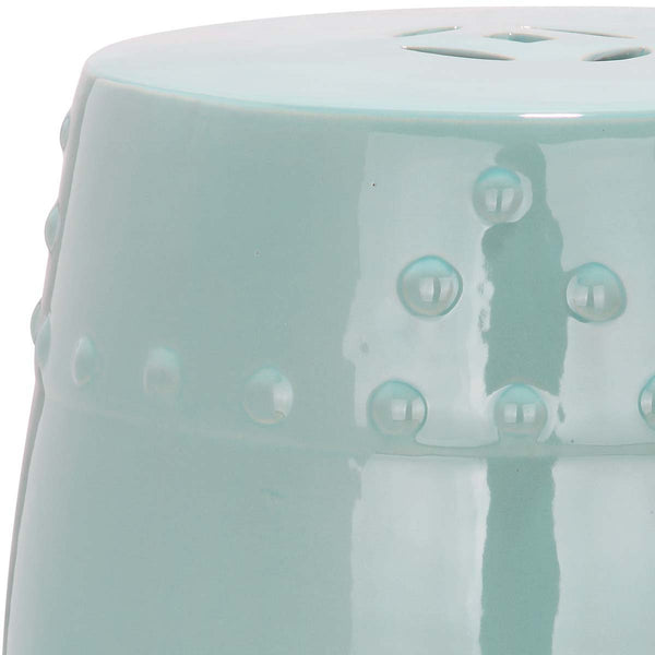 Safavieh Light Aqua Modern Ming Garden Stool | Safavieh - ACS4516