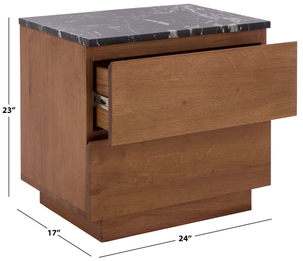 Safavieh Lilybelle Marble Top Nightstand | Safavieh Couture - SFV9755