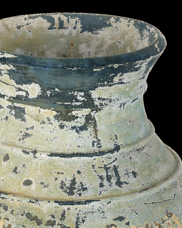 Safavieh Lipari Extra Large Antique Blue Drip Urn | Currey & Co - 2200-0061