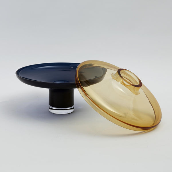 Safavieh Low Amber Over Cobalt Vase-Lg | Global Views - 6.60284