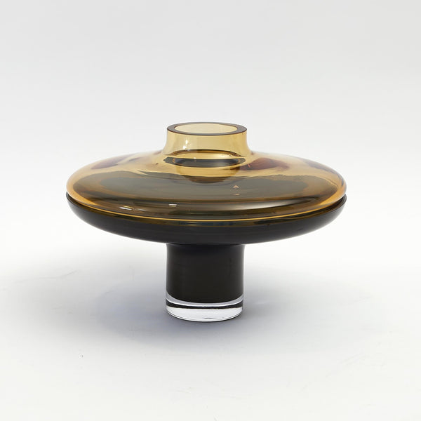 safavieh Low Amber Over Cobalt Vase-Lg | Global Views - 6.60284