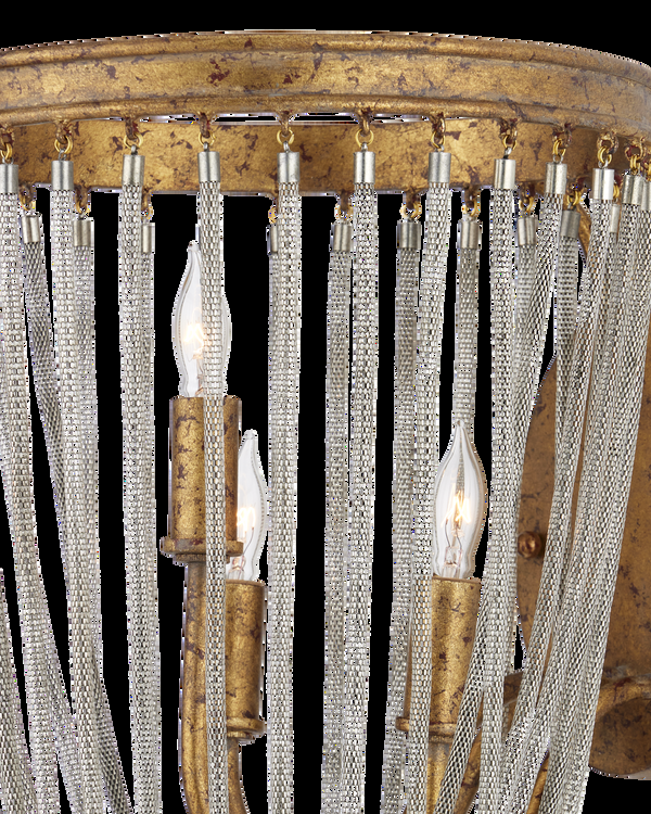 Safavieh Lucien Wall Sconce - Silver | Currey & Co - 5000-0273