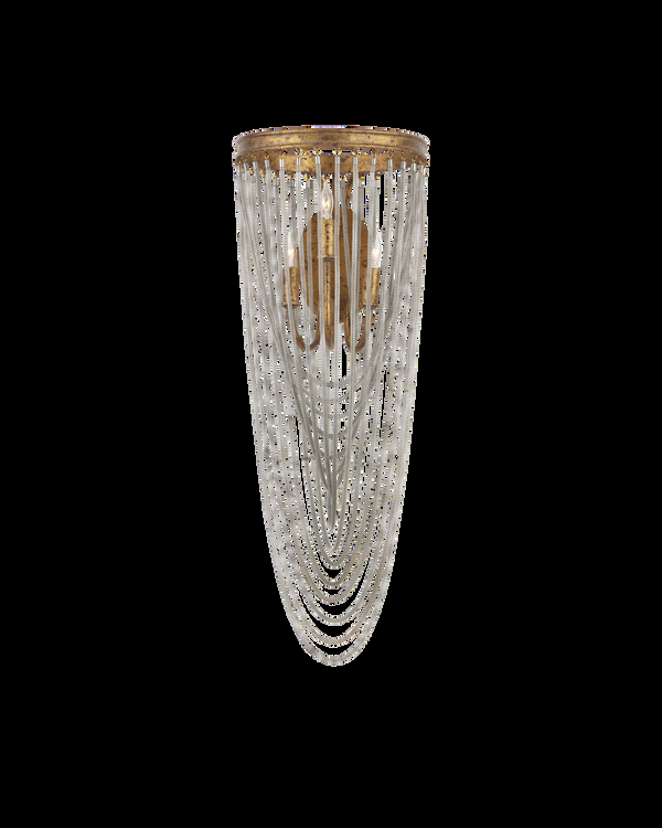 Safavieh Lucien Wall Sconce - Silver | Currey & Co - 5000-0273