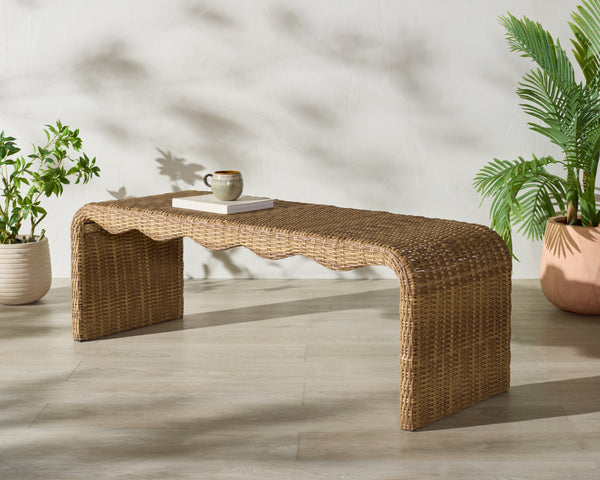 Safavieh Lynsee Wicker Bench | Safavieh Couture - CPT2113