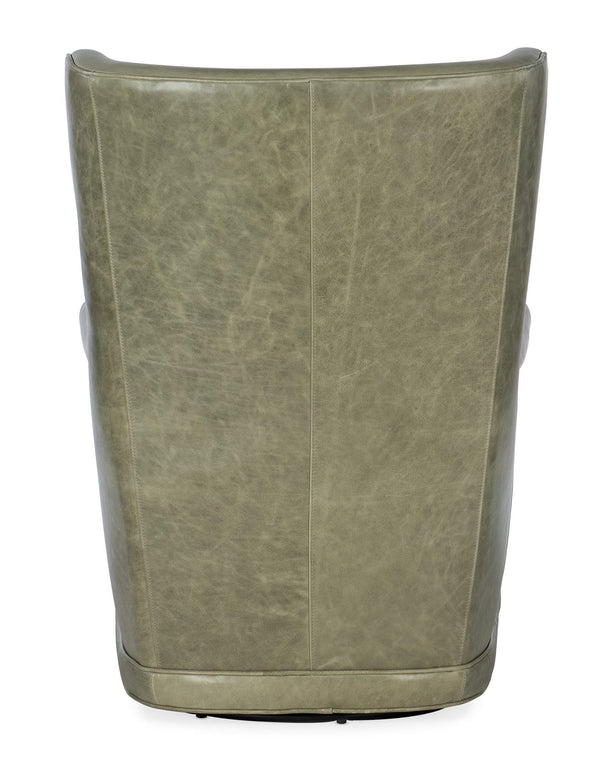 Safavieh Mai Wing Swivel Club Chair - Green | Hooker Furniture - CC536-SW-031