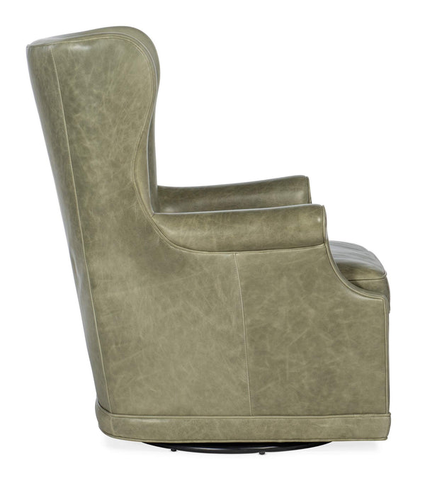 Safavieh Mai Wing Swivel Club Chair - Green | Hooker Furniture - CC536-SW-031