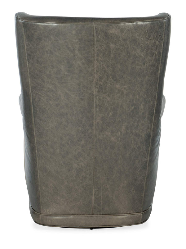 Safavieh Mai Wing Swivel Club Chair - Grey | Hooker Furniture - CC536-SW-091