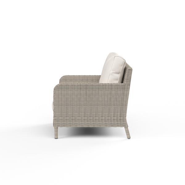 Safavieh Manhattan Club Chair In Linen Canvas W/ Self Welt - Gray | Sunset West - SW3301-21-LCAN-STKIT