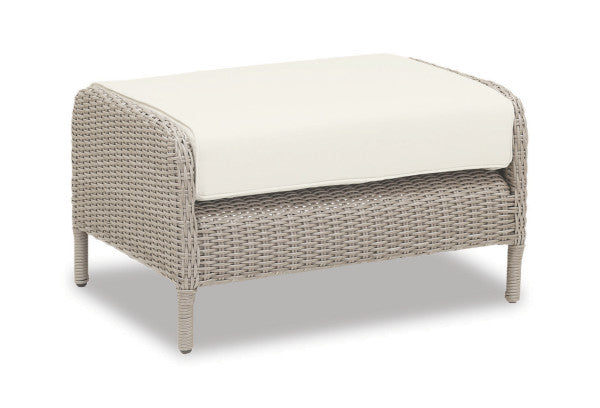 safavieh Manhattan Ottoman in Linen Canvas w/ Self Welt - Gray | Sunset West - SW3301-OTT-LCN-STKIT