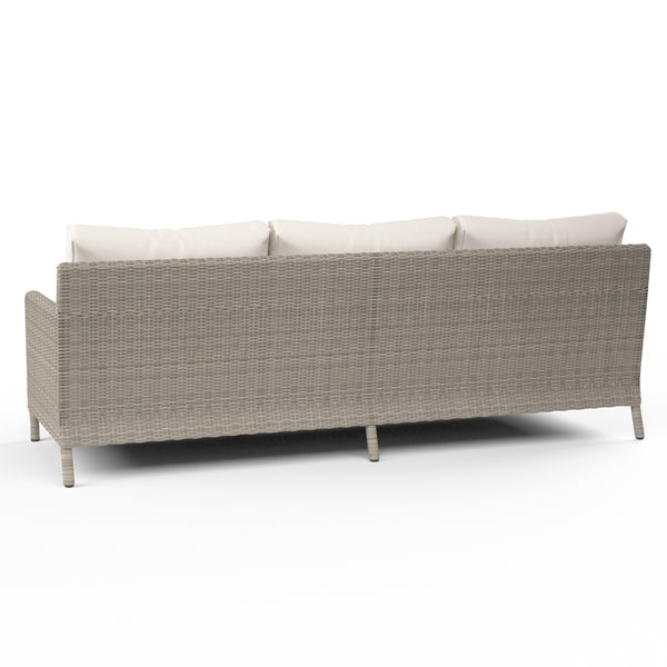 Safavieh Manhattan Sofa In Linen Canvas W/ Self Welt - Gray | Sunset West - SW3301-23-LCAN-STKIT